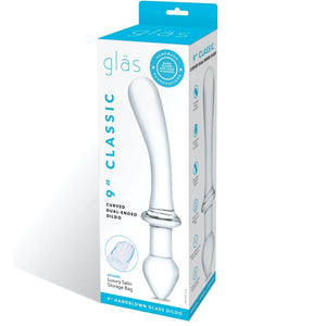 Glas 9" Classic Curved Handblown Glass Dual-Ended Dildo - Extreme Toyz Singapore - https://extremetoyz.com.sg - Sex Toys and Lingerie Online Store - Bondage Gear / Vibrators / Electrosex Toys / Wireless Remote Control Vibes / Sexy Lingerie and Role Play / BDSM / Dungeon Furnitures / Dildos and Strap Ons &nbsp;/ Anal and Prostate Massagers / Anal Douche and Cleaning Aide / Delay Sprays and Gels / Lubricants and more...