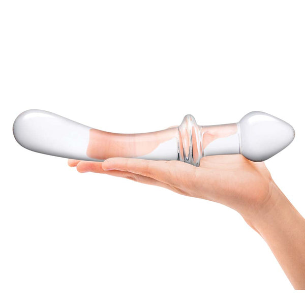 Glas 9" Classic Curved Handblown Glass Dual-Ended Dildo - Extreme Toyz Singapore - https://extremetoyz.com.sg - Sex Toys and Lingerie Online Store - Bondage Gear / Vibrators / Electrosex Toys / Wireless Remote Control Vibes / Sexy Lingerie and Role Play / BDSM / Dungeon Furnitures / Dildos and Strap Ons &nbsp;/ Anal and Prostate Massagers / Anal Douche and Cleaning Aide / Delay Sprays and Gels / Lubricants and more...