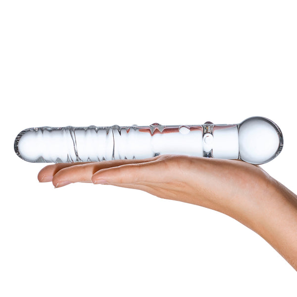 Glas Callisto Nubbed Clear Handblown Glass Dildo - Extreme Toyz Singapore - https://extremetoyz.com.sg - Sex Toys and Lingerie Online Store - Bondage Gear / Vibrators / Electrosex Toys / Wireless Remote Control Vibes / Sexy Lingerie and Role Play / BDSM / Dungeon Furnitures / Dildos and Strap Ons &nbsp;/ Anal and Prostate Massagers / Anal Douche and Cleaning Aide / Delay Sprays and Gels / Lubricants and more...