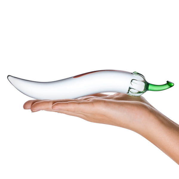 8.25" Naturals Chili Pepper Glass Dildo