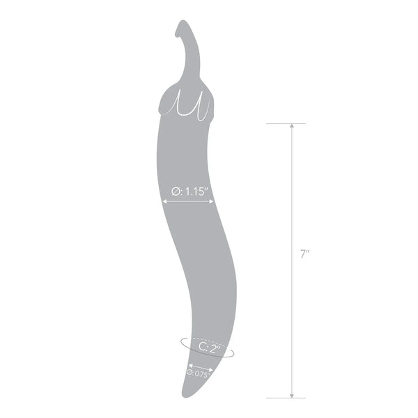 8.25" Naturals Chili Pepper Glass Dildo
