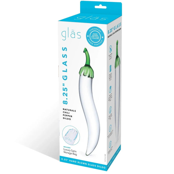 8.25" Naturals Chili Pepper Glass Dildo