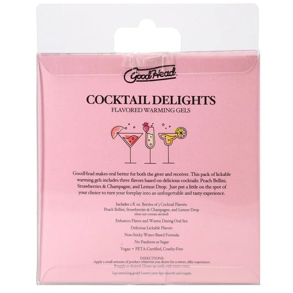 GoodHead Cocktail Delights Flavored Warming Gels - 3 Pack
