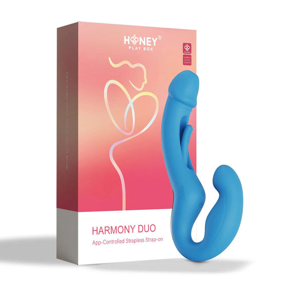 Honey Play Box HARMONY DUO App-Controlled Strapless Strap-On - Extreme Toyz Singapore - https://extremetoyz.com.sg - Sex Toys and Lingerie Online Store - Bondage Gear / Vibrators / Electrosex Toys / Wireless Remote Control Vibes / Sexy Lingerie and Role Play / BDSM / Dungeon Furnitures / Dildos and Strap Ons &nbsp;/ Anal and Prostate Massagers / Anal Douche and Cleaning Aide / Delay Sprays and Gels / Lubricants and more...