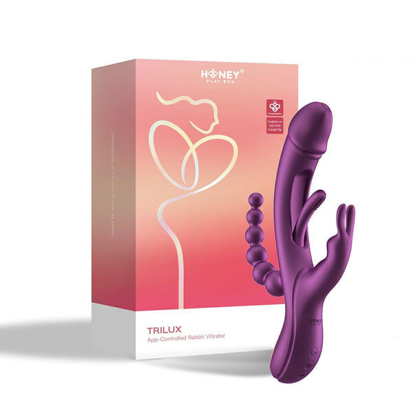 Honey Play Box TRILUX App Controlled Rabbit Vibrator - Extreme Toyz Singapore - https://extremetoyz.com.sg - Sex Toys and Lingerie Online Store - Bondage Gear / Vibrators / Electrosex Toys / Wireless Remote Control Vibes / Sexy Lingerie and Role Play / BDSM / Dungeon Furnitures / Dildos and Strap Ons &nbsp;/ Anal and Prostate Massagers / Anal Douche and Cleaning Aide / Delay Sprays and Gels / Lubricants and more...