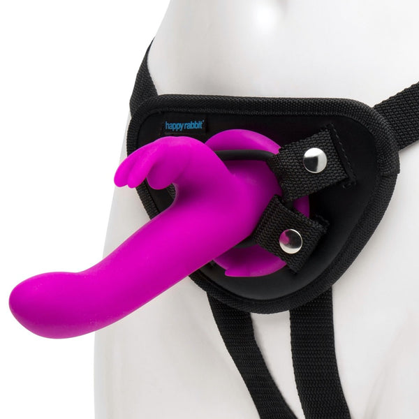 Happy Rabbit Rechargeable Vibrating Strap-On Harness Set - Extreme Toyz Singapore - https://extremetoyz.com.sg - Sex Toys and Lingerie Online Store - Bondage Gear / Vibrators / Electrosex Toys / Wireless Remote Control Vibes / Sexy Lingerie and Role Play / BDSM / Dungeon Furnitures / Dildos and Strap Ons  / Anal and Prostate Massagers / Anal Douche and Cleaning Aide / Delay Sprays and Gels / Lubricants and more...