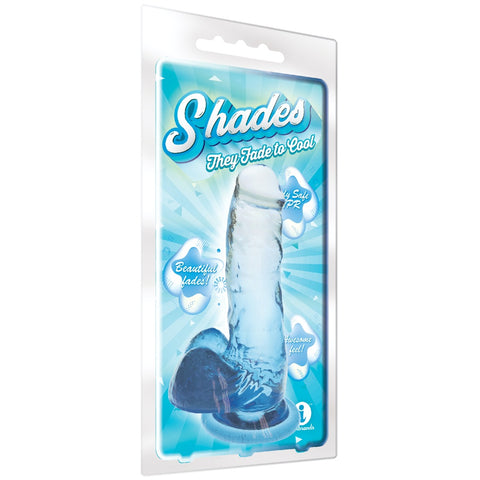 Icon Brands Shades Gradient Jelly 7" Dong - Blue - Extreme Toyz Singapore - https://extremetoyz.com.sg - Sex Toys and Lingerie Online Store - Bondage Gear / Vibrators / Electrosex Toys / Wireless Remote Control Vibes / Sexy Lingerie and Role Play / BDSM / Dungeon Furnitures / Dildos and Strap Ons &nbsp;/ Anal and Prostate Massagers / Anal Douche and Cleaning Aide / Delay Sprays and Gels / Lubricants and more...