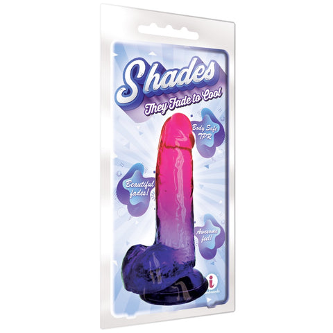 Icon Brands Shades Gradient Jelly 8" Dong - Pink/Plum - Extreme Toyz Singapore - https://extremetoyz.com.sg - Sex Toys and Lingerie Online Store - Bondage Gear / Vibrators / Electrosex Toys / Wireless Remote Control Vibes / Sexy Lingerie and Role Play / BDSM / Dungeon Furnitures / Dildos and Strap Ons &nbsp;/ Anal and Prostate Massagers / Anal Douche and Cleaning Aide / Delay Sprays and Gels / Lubricants and more...