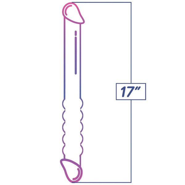 Icon Brands Shades Gradient Jelly Double Dong - Blue/Violet - Extreme Toyz Singapore - https://extremetoyz.com.sg - Sex Toys and Lingerie Online Store - Bondage Gear / Vibrators / Electrosex Toys / Wireless Remote Control Vibes / Sexy Lingerie and Role Play / BDSM / Dungeon Furnitures / Dildos and Strap Ons &nbsp;/ Anal and Prostate Massagers / Anal Douche and Cleaning Aide / Delay Sprays and Gels / Lubricants and more...