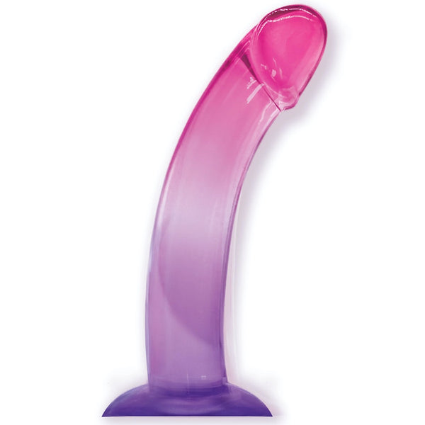 Icon Brands Shades Gradient Jelly 8.25" Curved Dong - Pink/Purple - Extreme Toyz Singapore - https://extremetoyz.com.sg - Sex Toys and Lingerie Online Store - Bondage Gear / Vibrators / Electrosex Toys / Wireless Remote Control Vibes / Sexy Lingerie and Role Play / BDSM / Dungeon Furnitures / Dildos and Strap Ons &nbsp;/ Anal and Prostate Massagers / Anal Douche and Cleaning Aide / Delay Sprays and Gels / Lubricants and more...