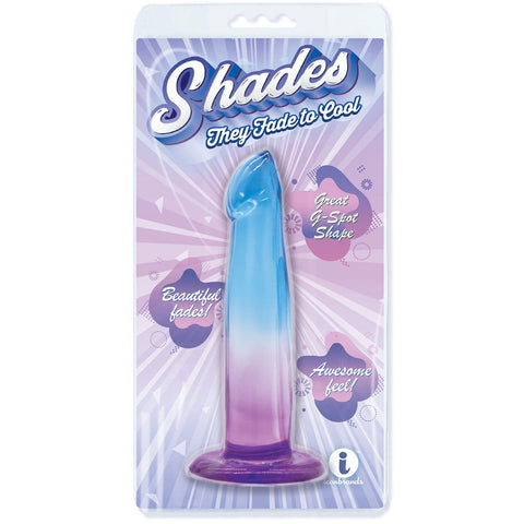 Icon Brands Shades Gradient Jelly 6.25" G-Spot Dong - Blue/Purple - Extreme Toyz Singapore - https://extremetoyz.com.sg - Sex Toys and Lingerie Online Store - Bondage Gear / Vibrators / Electrosex Toys / Wireless Remote Control Vibes / Sexy Lingerie and Role Play / BDSM / Dungeon Furnitures / Dildos and Strap Ons &nbsp;/ Anal and Prostate Massagers / Anal Douche and Cleaning Aide / Delay Sprays and Gels / Lubricants and more...