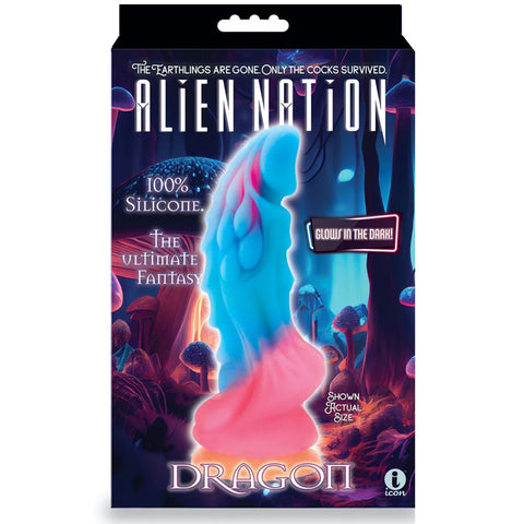 Icon Brands Alien Nation Dragon Silicone Glow in the Dark Creature Dildo - Extreme Toyz Singapore - https://extremetoyz.com.sg - Sex Toys and Lingerie Online Store - Bondage Gear / Vibrators / Electrosex Toys / Wireless Remote Control Vibes / Sexy Lingerie and Role Play / BDSM / Dungeon Furnitures / Dildos and Strap Ons &nbsp;/ Anal and Prostate Massagers / Anal Douche and Cleaning Aide / Delay Sprays and Gels / Lubricants and more...