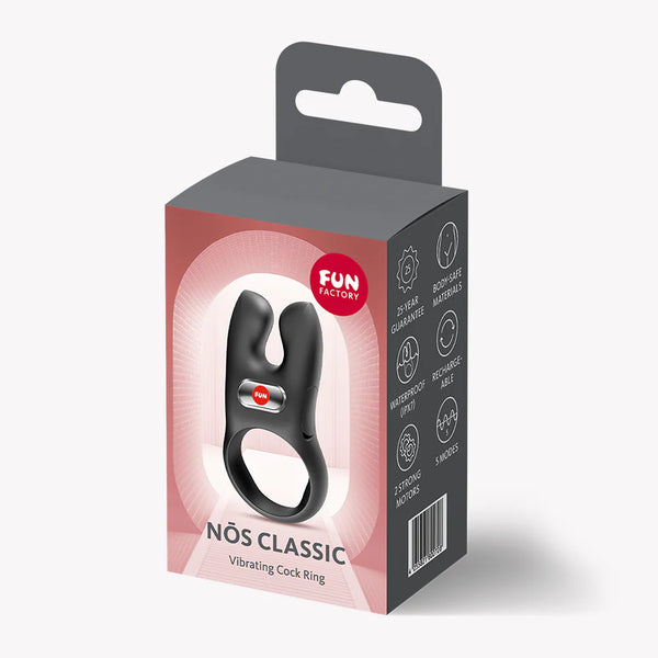 Nōs Classic Rechargeable Vibrating Cock Ring - Black