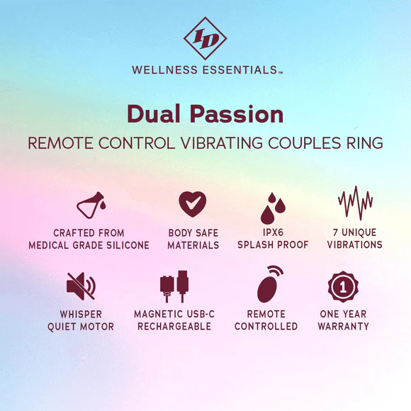 Dual Passion Remote Control Vibrating Couples Ring