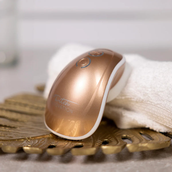 Twitch Innovation Hands-Free Suction & Vibration Clitoral Stimulator - Gold