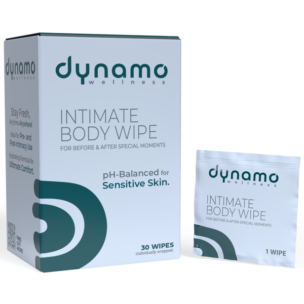 Dynamo Wellness Intimate Body Wipe pH Balanced for Sensitive Skin - 30 Pack