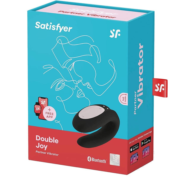 Double Joy Connect App Partner Vibrator - Black