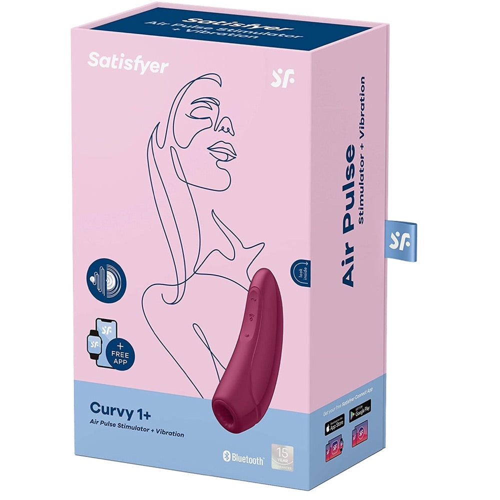 Curvy 1+ Connect App Air Pulse Stimulator + Vibration - Red