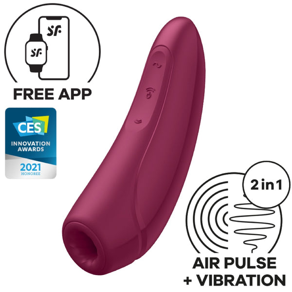 Curvy 1+ Connect App Air Pulse Stimulator + Vibration - Red