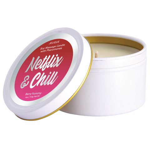 Classic Brands JELIQUE Netflix & Chill Soy Massage Candle with Pheromone - Berry Yummy - Extreme Toyz Singapore - https://extremetoyz.com.sg - Sex Toys and Lingerie Online Store - Bondage Gear / Vibrators / Electrosex Toys / Wireless Remote Control Vibes / Sexy Lingerie and Role Play / BDSM / Dungeon Furnitures / Dildos and Strap Ons &nbsp;/ Anal and Prostate Massagers / Anal Douche and Cleaning Aide / Delay Sprays and Gels / Lubricants and more...