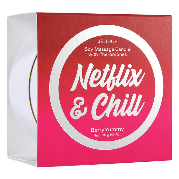 JELIQUE Netflix & Chill Soy Massage Candle with Pheromone - Berry Yummy