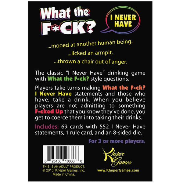 What the F*Ck? - I Never Have Card Game