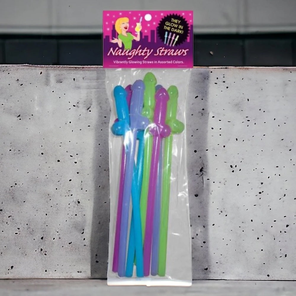 Glow-in-the-Dark Naughty Straws - 8 Pack