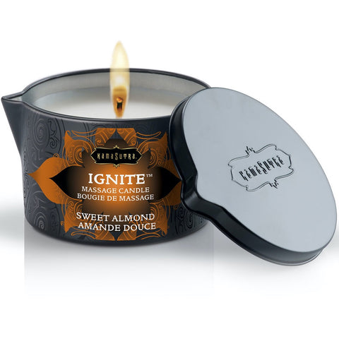 Kama Sutra Ignite Sweet Almond Massage Candle - Extreme Toyz Singapore - https://extremetoyz.com.sg - Sex Toys and Lingerie Online Store - Bondage Gear / Vibrators / Electrosex Toys / Wireless Remote Control Vibes / Sexy Lingerie and Role Play / BDSM / Dungeon Furnitures / Dildos and Strap Ons &nbsp;/ Anal and Prostate Massagers / Anal Douche and Cleaning Aide / Delay Sprays and Gels / Lubricants and more...