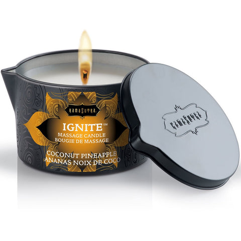 Kama Sutra Ignite Coconut Pineapple Massage Candle - Extreme Toyz Singapore - https://extremetoyz.com.sg - Sex Toys and Lingerie Online Store - Bondage Gear / Vibrators / Electrosex Toys / Wireless Remote Control Vibes / Sexy Lingerie and Role Play / BDSM / Dungeon Furnitures / Dildos and Strap Ons &nbsp;/ Anal and Prostate Massagers / Anal Douche and Cleaning Aide / Delay Sprays and Gels / Lubricants and more...