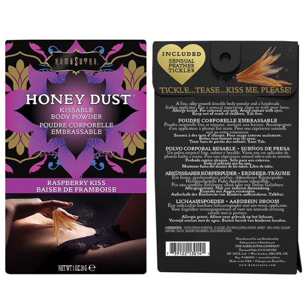 Kama Sutra Honey Dust Raspberry Kiss Kissable Body Powder - 28g - Extreme Toyz Singapore - https://extremetoyz.com.sg - Sex Toys and Lingerie Online Store - Bondage Gear / Vibrators / Electrosex Toys / Wireless Remote Control Vibes / Sexy Lingerie and Role Play / BDSM / Dungeon Furnitures / Dildos and Strap Ons &nbsp;/ Anal and Prostate Massagers / Anal Douche and Cleaning Aide / Delay Sprays and Gels / Lubricants and more...