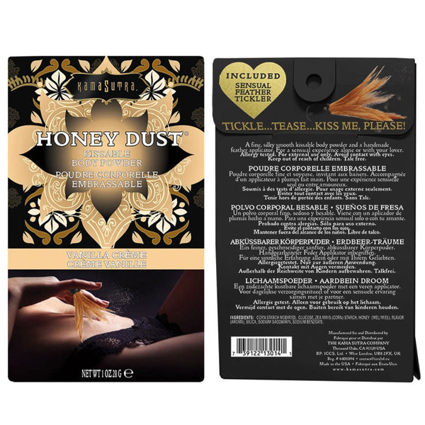 Kama Sutra Honey Dust Body Powder - Vanilla Creme - Extreme Toyz Singapore - https://extremetoyz.com.sg - Sex Toys and Lingerie Online Store - Bondage Gear / Vibrators / Electrosex Toys / Wireless Remote Control Vibes / Sexy Lingerie and Role Play / BDSM / Dungeon Furnitures / Dildos and Strap Ons &nbsp;/ Anal and Prostate Massagers / Anal Douche and Cleaning Aide / Delay Sprays and Gels / Lubricants and more...
