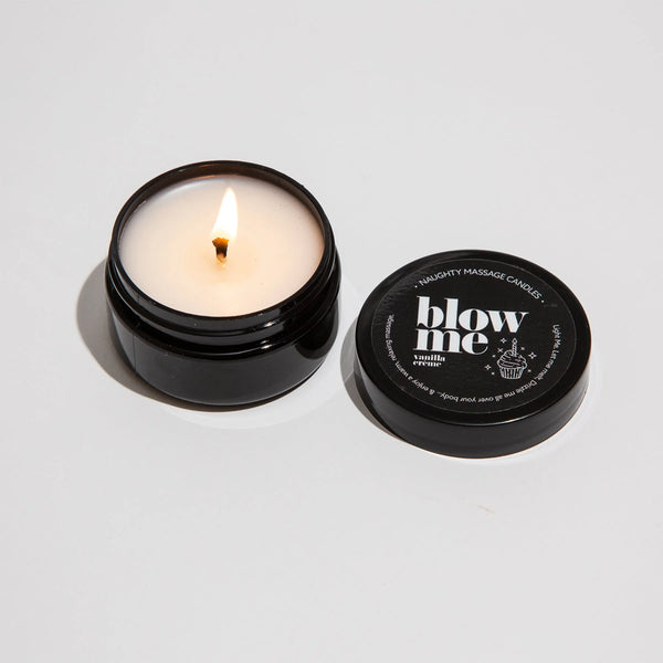 Blow Me Naughty Mini Massage Candle