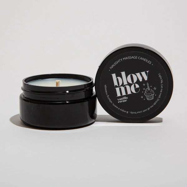 Blow Me Naughty Mini Massage Candle