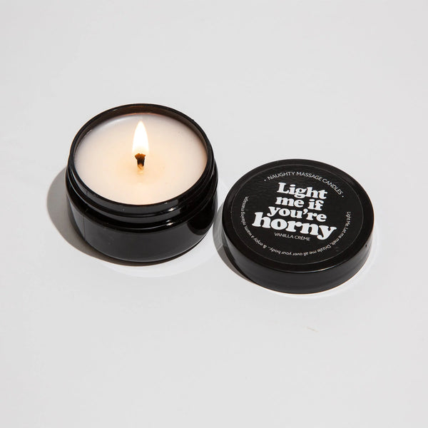 Light Me if You're Horny Naughty Mini Massage Candle