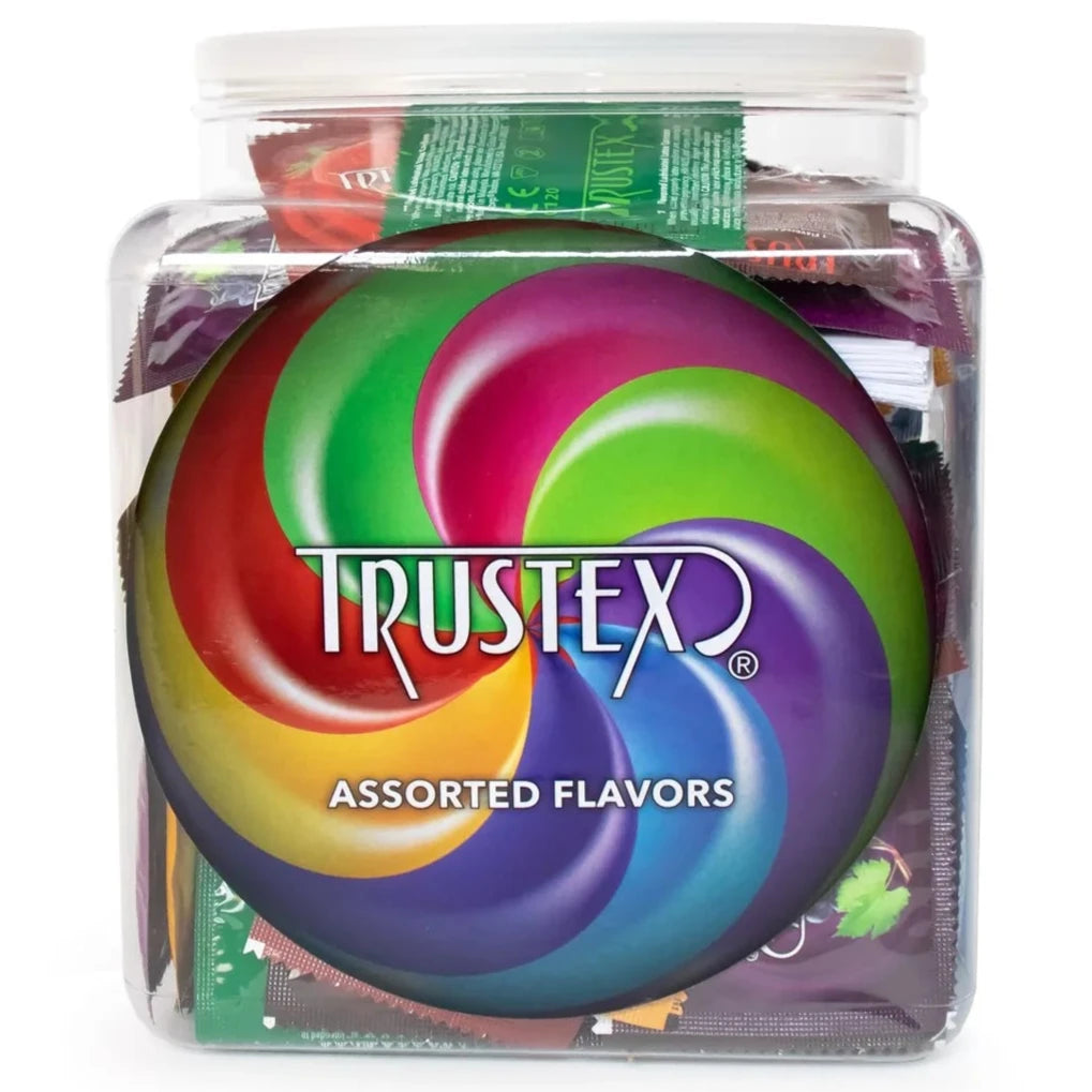 Assorted Flavors Lubricated Condoms - 144 Count