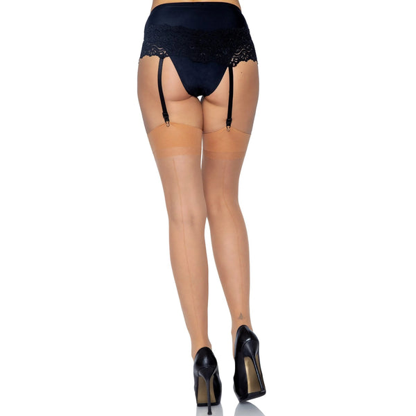 Lynn Sheer Backseam Stockings - Nude