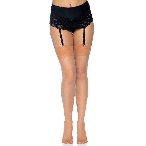 Lynn Sheer Backseam Stockings - Nude