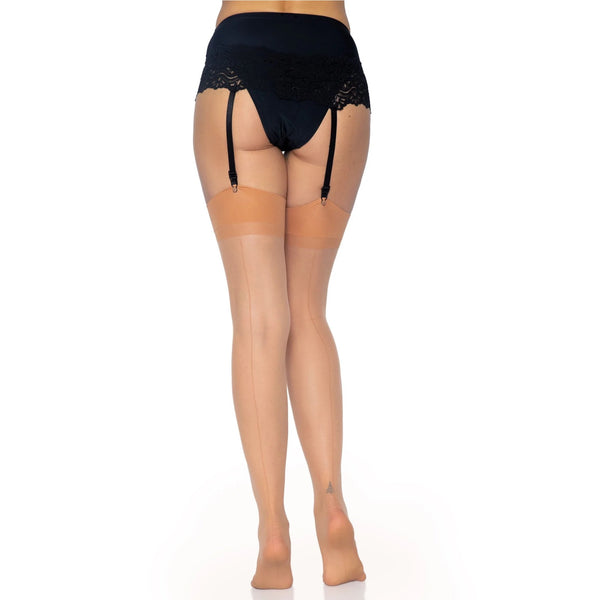 Lynn Sheer Backseam Stockings - Nude