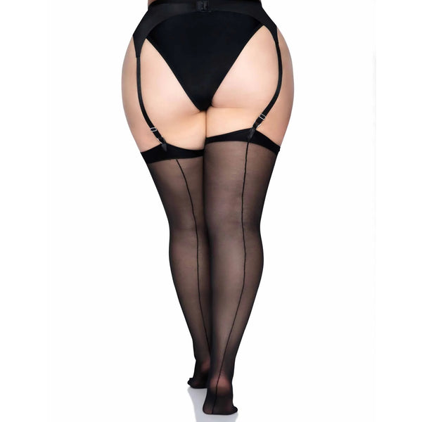 Plus Size Lynn Sheer Backseam Stockings