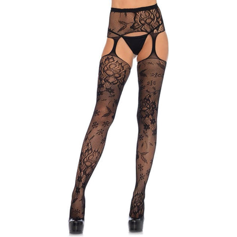 Leg Avenue Chelsea Floral Lace Stockings - Extreme Toyz Singapore - https://extremetoyz.com.sg - Sex Toys and Lingerie Online Store - Bondage Gear / Vibrators / Electrosex Toys / Wireless Remote Control Vibes / Sexy Lingerie and Role Play / BDSM / Dungeon Furnitures / Dildos and Strap Ons &nbsp;/ Anal and Prostate Massagers / Anal Douche and Cleaning Aide / Delay Sprays and Gels / Lubricants and more...