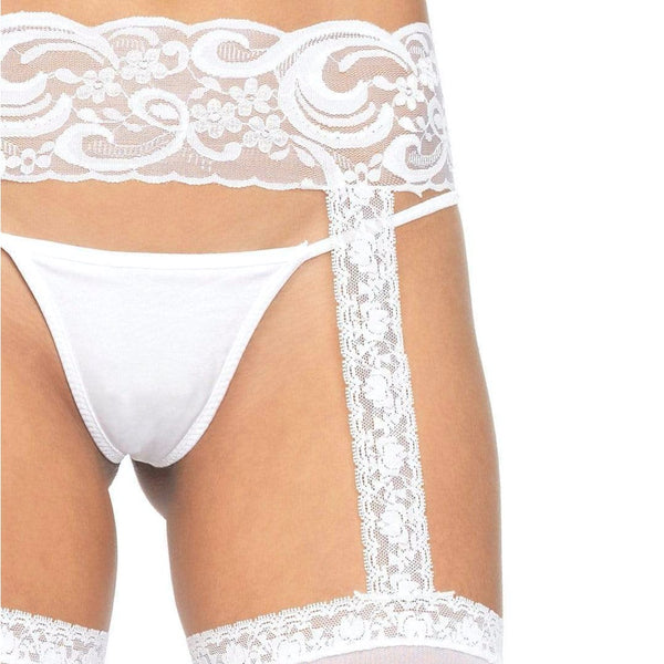 Leg Avenue Thea Garter Belt Thigh High - White - Extreme Toyz Singapore - https://extremetoyz.com.sg - Sex Toys and Lingerie Online Store - Bondage Gear / Vibrators / Electrosex Toys / Wireless Remote Control Vibes / Sexy Lingerie and Role Play / BDSM / Dungeon Furnitures / Dildos and Strap Ons &nbsp;/ Anal and Prostate Massagers / Anal Douche and Cleaning Aide / Delay Sprays and Gels / Lubricants and more...