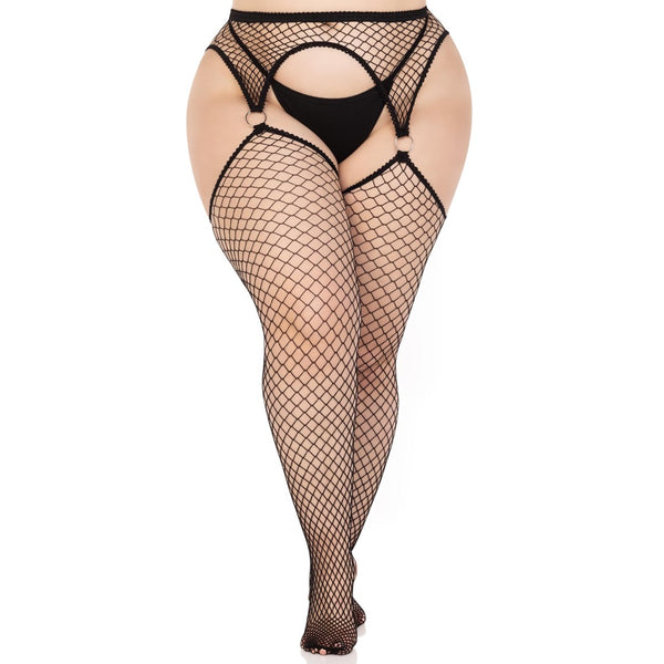 Leg Avenue Plus Size Kya Plus Net Garter Belt Stockings - Extreme Toyz Singapore - https://extremetoyz.com.sg - Sex Toys and Lingerie Online Store - Bondage Gear / Vibrators / Electrosex Toys / Wireless Remote Control Vibes / Sexy Lingerie and Role Play / BDSM / Dungeon Furnitures / Dildos and Strap Ons &nbsp;/ Anal and Prostate Massagers / Anal Douche and Cleaning Aide / Delay Sprays and Gels / Lubricants and more...