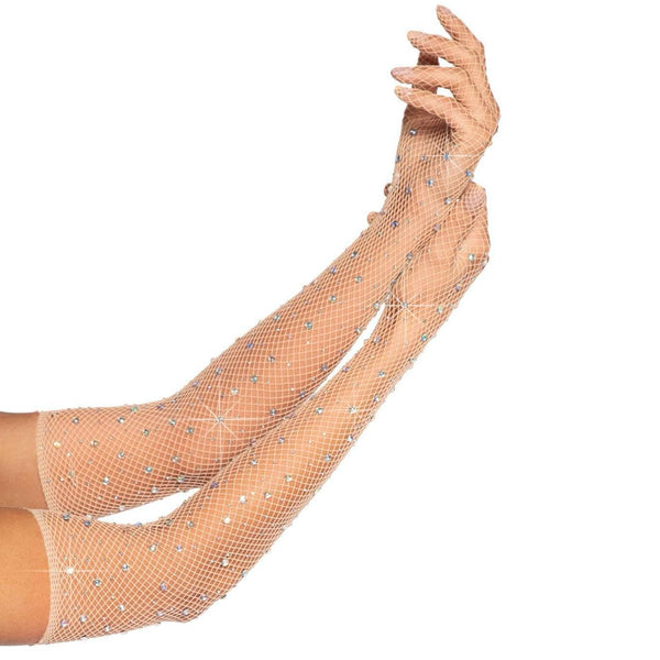 Leg Avenue Bling Ring Rhinestone Fishnet Gloves - Nude - Extreme Toyz Singapore - https://extremetoyz.com.sg - Sex Toys and Lingerie Online Store - Bondage Gear / Vibrators / Electrosex Toys / Wireless Remote Control Vibes / Sexy Lingerie and Role Play / BDSM / Dungeon Furnitures / Dildos and Strap Ons &nbsp;/ Anal and Prostate Massagers / Anal Douche and Cleaning Aide / Delay Sprays and Gels / Lubricants and more...