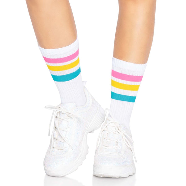 Pride Crew Socks - White