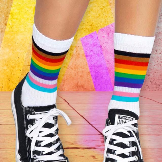 Leg Avenue Pride Crew Socks - Rainbow - Extreme Toyz Singapore - https://extremetoyz.com.sg - Sex Toys and Lingerie Online Store - Bondage Gear / Vibrators / Electrosex Toys / Wireless Remote Control Vibes / Sexy Lingerie and Role Play / BDSM / Dungeon Furnitures / Dildos and Strap Ons &nbsp;/ Anal and Prostate Massagers / Anal Douche and Cleaning Aide / Delay Sprays and Gels / Lubricants and more...