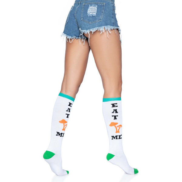 Leg Avenue Eat Me Knee High Socks - Extreme Toyz Singapore - https://extremetoyz.com.sg - Sex Toys and Lingerie Online Store - Bondage Gear / Vibrators / Electrosex Toys / Wireless Remote Control Vibes / Sexy Lingerie and Role Play / BDSM / Dungeon Furnitures / Dildos and Strap Ons &nbsp;/ Anal and Prostate Massagers / Anal Douche and Cleaning Aide / Delay Sprays and Gels / Lubricants and more...