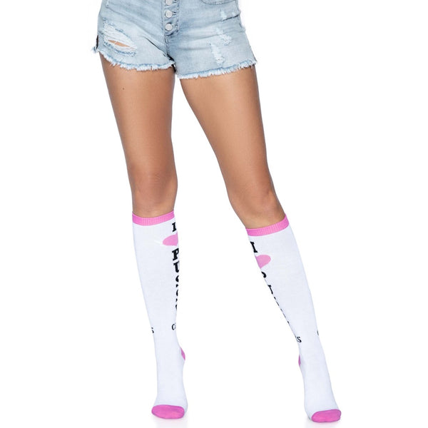 Leg Avenue Pussycat Knee High Socks - Extreme Toyz Singapore - https://extremetoyz.com.sg - Sex Toys and Lingerie Online Store - Bondage Gear / Vibrators / Electrosex Toys / Wireless Remote Control Vibes / Sexy Lingerie and Role Play / BDSM / Dungeon Furnitures / Dildos and Strap Ons &nbsp;/ Anal and Prostate Massagers / Anal Douche and Cleaning Aide / Delay Sprays and Gels / Lubricants and more...