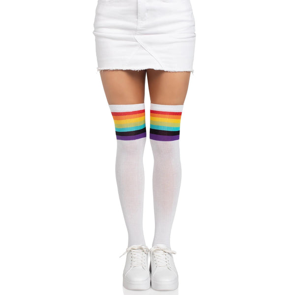 Nia Rainbow Thigh High Stockings