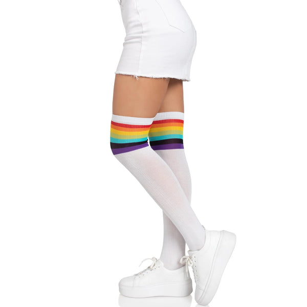 Nia Rainbow Thigh High Stockings
