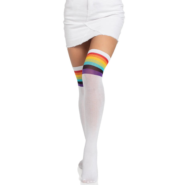 Nia Rainbow Thigh High Stockings